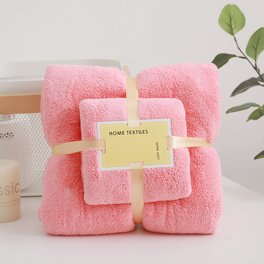 Premium Coral Velvet Bath Towels, Ultra Absorbent Quick Dry Towel Set, Spa Grade Softness for Home & Commercial Use