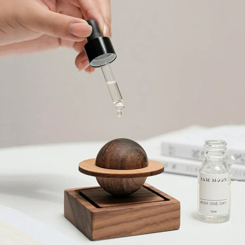 1pcs Wooden Scent Diffuser – Jupiter Shape Home Decoration, No Essential Oil, Fresh Air Gift for Dorm Room & Friends