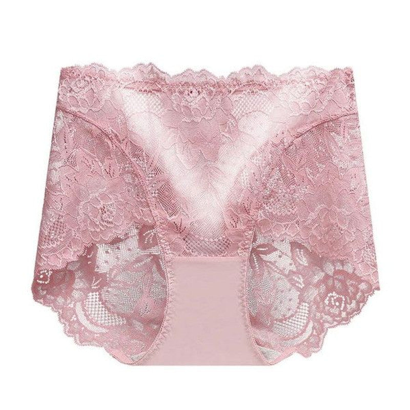 Women Floral Lace Panties Briefs Transparent High Rise Knickers Sexy Brief Underwear Ladies M-XL Brazilian Pants Erotic