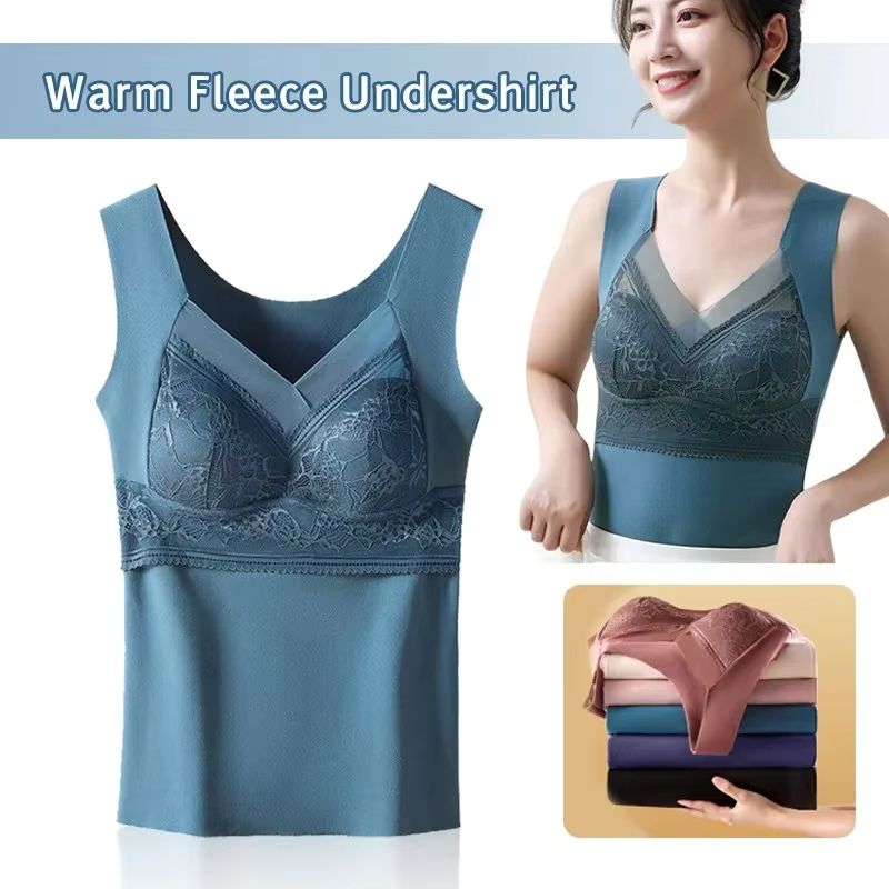 Womens Winter Thermal Vest Plus Size Warm Undershirt Soft Inner Wear Autumn Thermal Top