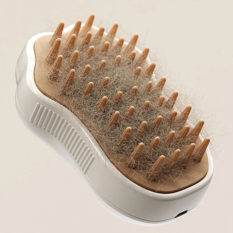 Electric Pet Grooming Brush, Cat Steam Hair Comb Dog Massage Tool with Spray Function for Bath, Shedding & Cleaning