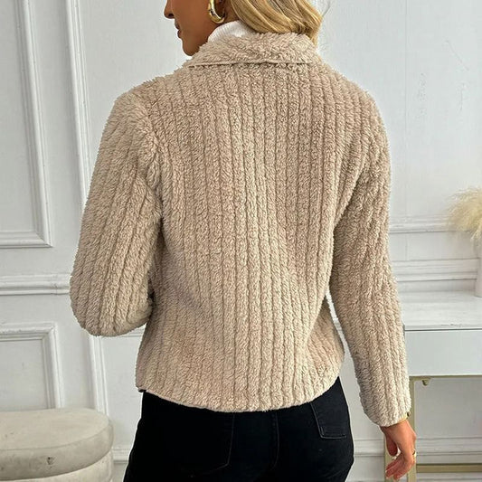 Autumn Winter Long Sleeve Slim Casual Cardigan Coat for Women