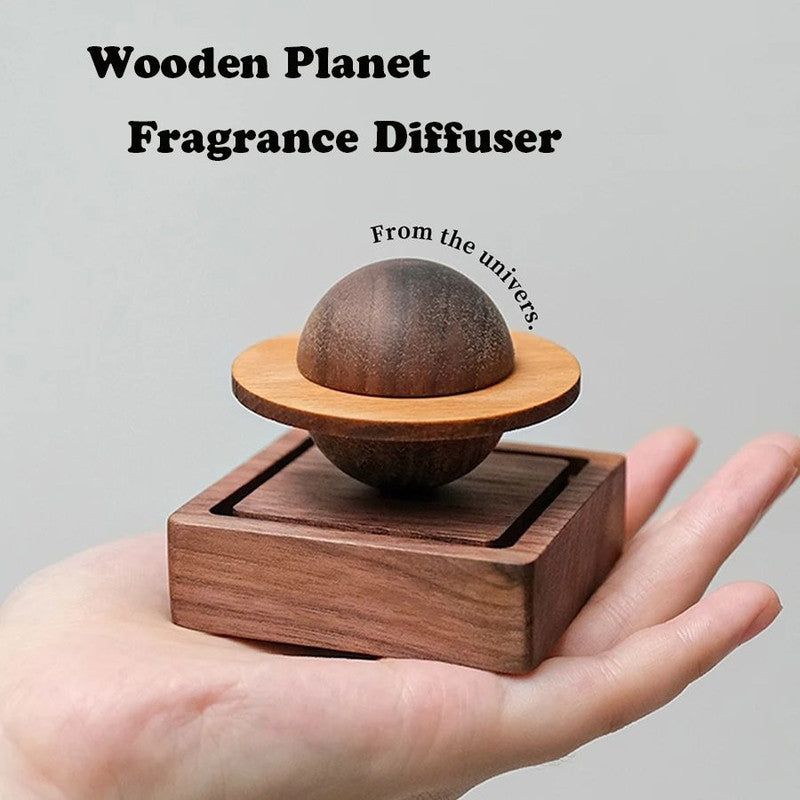 1pcs Wooden Scent Diffuser – Jupiter Shape Home Decoration, No Essential Oil, Fresh Air Gift for Dorm Room & Friends